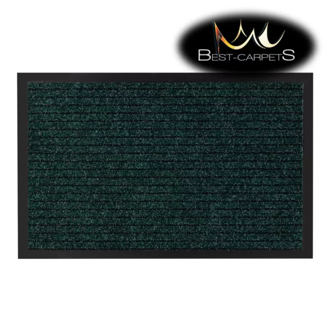 NON SLIP durable DOOR MAT "DURA" 6883 green black indoor outdoor gum antislip