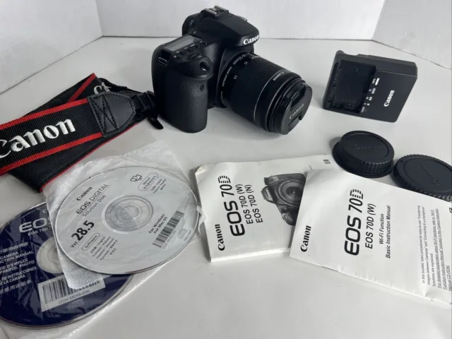 [Near Mint] Canon EOS 70D 20.2MP DSLR Digital Camera With 18-55mm Lens