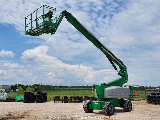 2014 Genie Z-80 60 80' 4WD Diesel Articulating Boom Lift Man Platform