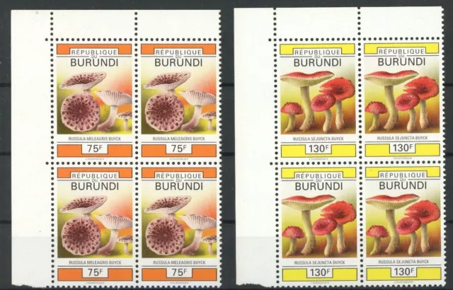 Burundi Viererblock 1750, 54 postfrisch Pilze #JQ928