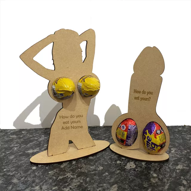 Personalised Easter chocolate Egg boob Willy Joke Perfect Naughty Rude Gift