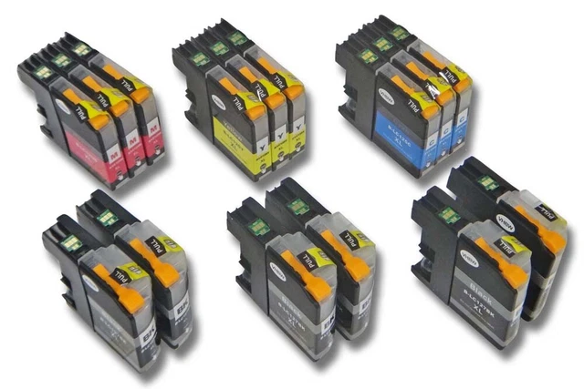 Lot De Cartouches D'encre Compatibles Brother LC127BK LC125C LC125M LC125Y - Avec Puces - Neuf