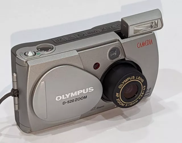 Near Mint Olympus Camedia D-520 2mp CCD Digital Camera with Box TESTED WORKS
