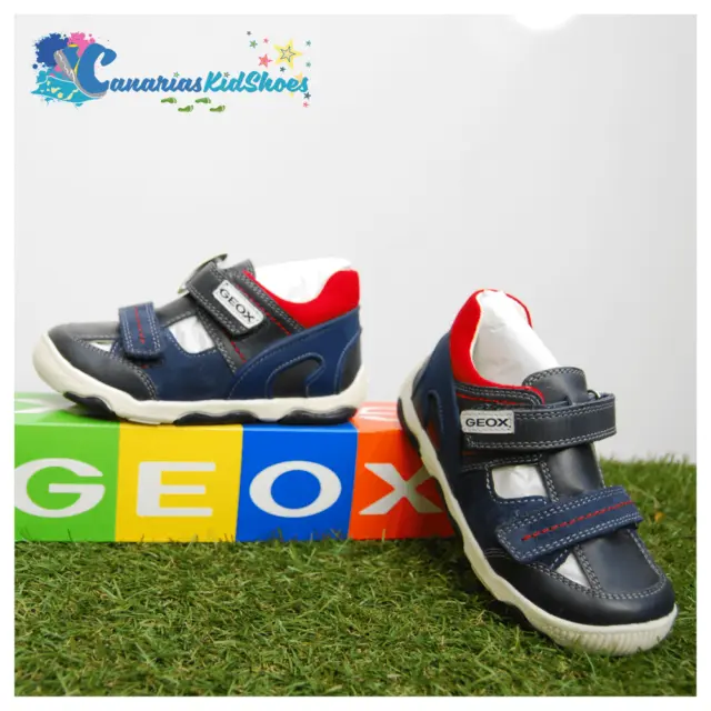 👉 Zapatos Abiertos de GEOX para bebe y niño en azul. Sandalia BABY BALU BOY 2