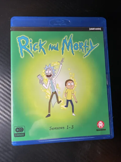Rick and Morty Seasons 1-3 - Limited Edition 3-Disc Blu-Ray Region B | New