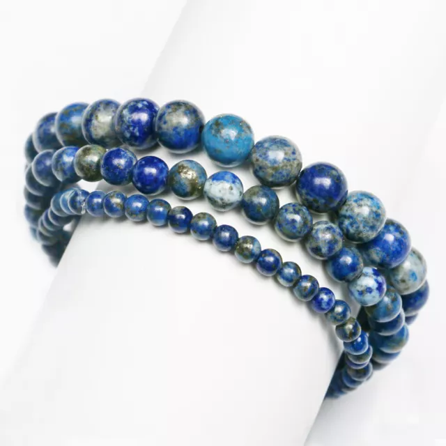 4~8mm Genuine Mixed Natural Gemstone Round Beads Stretchy Bracelet Healing Reiki