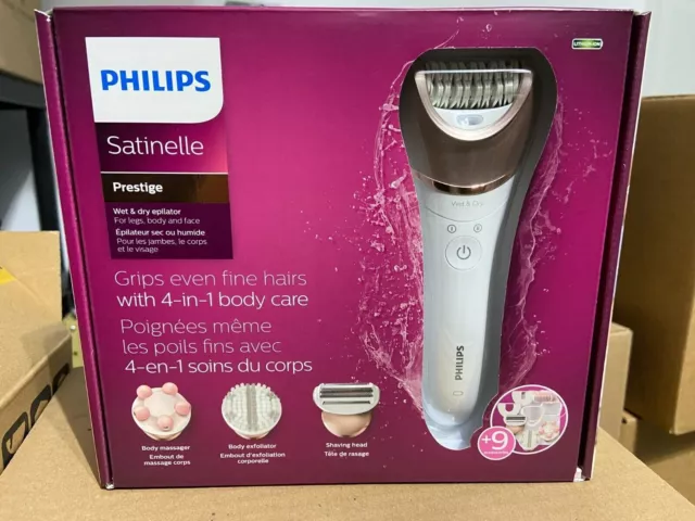 Philips Satinelle Prestige BRE648/00 Wireless Epilator 4 In 1 Kit Hair Removal