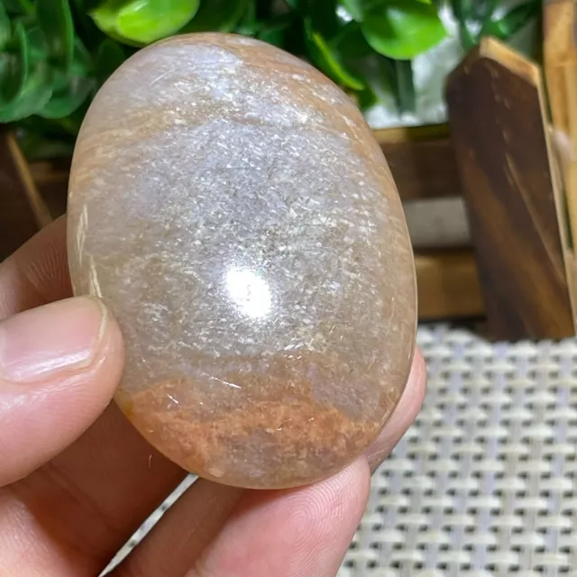 Raw NATURAL Orange Moonlight Gold Sun Stone polished crystal gem stone 52g A6 3