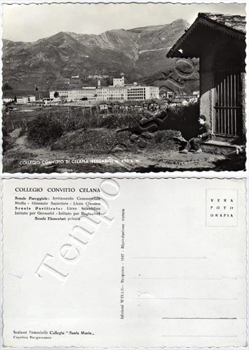 Cartolina di Caprino bergamasco, Collegio Convitto Celana - Bergamo