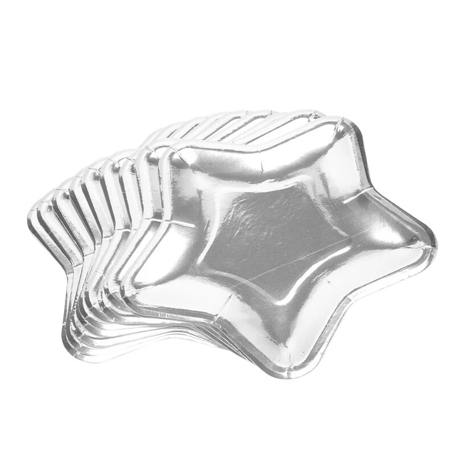 30 ud. plato de oro desechable plato de fiesta pentagrama vajilla plato A2G5