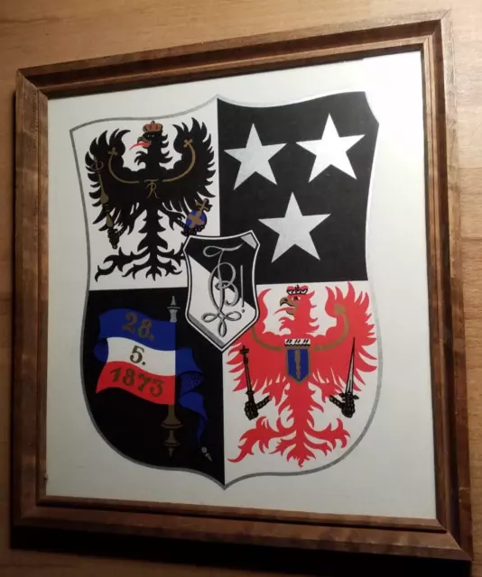 Corps Borussia Berlin - Wappen im Rahmen / Studentika