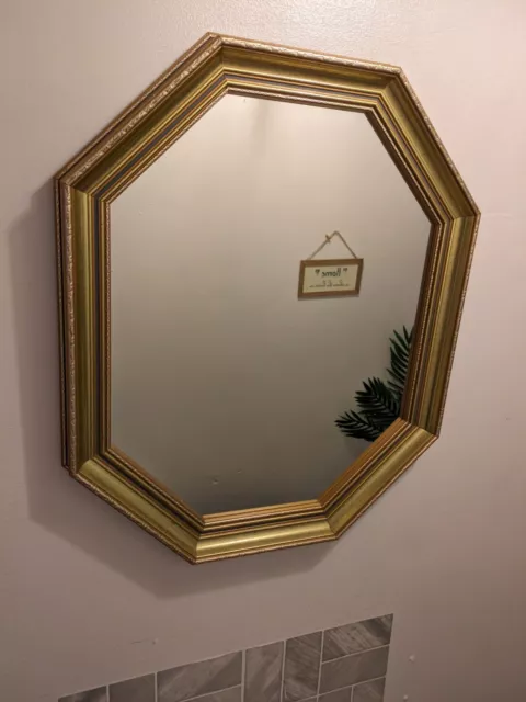 Gold Ornate Vintage Octagon Mirror 58cm X 50cm