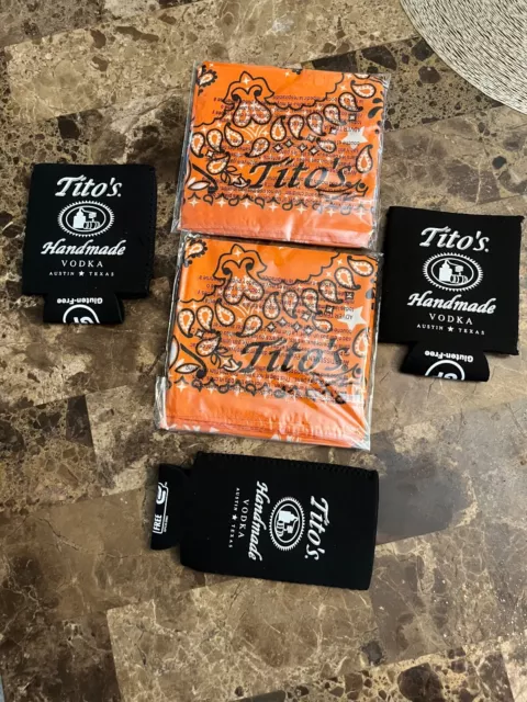 TITO'S BANDANA 2 Tito's Bandana 2 Can Holder Insulator 1 Bottle Insulator COMBO