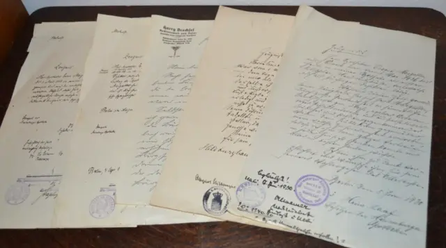 Konvolut Zeugnisse Brief 1907 - 1937 Apotheker Hildburghausen Berlin Ranis