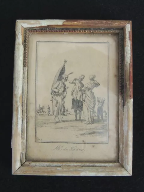 Charmant petit cadre ancien MD de Tisane - Marchand Ambulant Cris de Paris XIXe