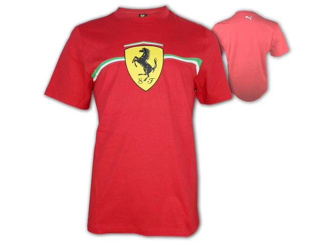 T-shirt Vintage Ferrari – Rouge, Logo Scuderia – Manches Courtes – 2002 – Taille L