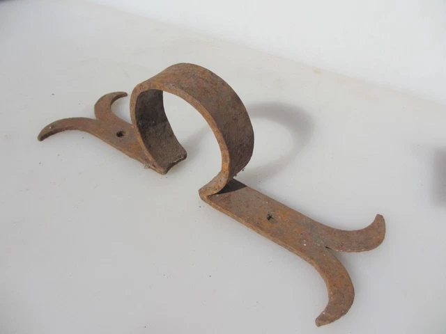 Victorian Iron Drain Pipe Bracket Holder Antique Planter Holder Basket Shelf Old