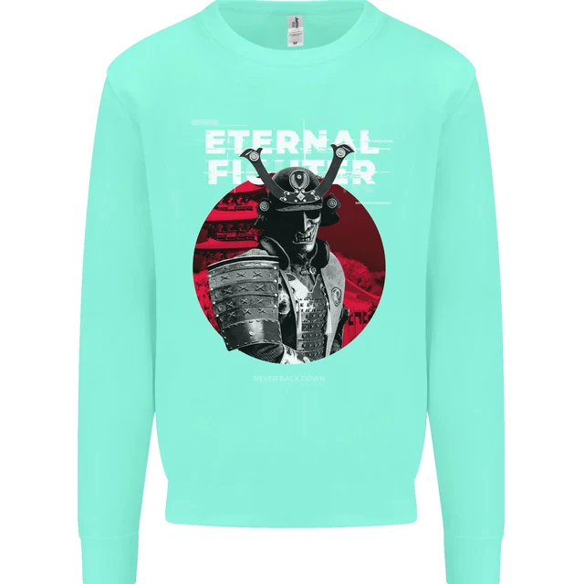 Felpa Maglione Samurai Fighter Skull MMA Arti Marziali Miste 7