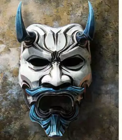 Japanese Demon Props Devil Hannya Oni Samurai Kabuki Monster Latex Mask Cosplay