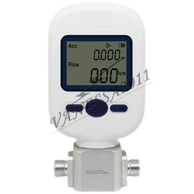 DIGITAL COMPRESSED AIR Nitrogen Oxygen Gas Mass Flow Sensor Meter