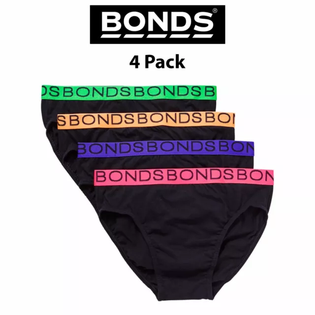 Mens Bonds Basic Everyday New Hipster Brief 4 Pack Work & Play Cotton M38DM4