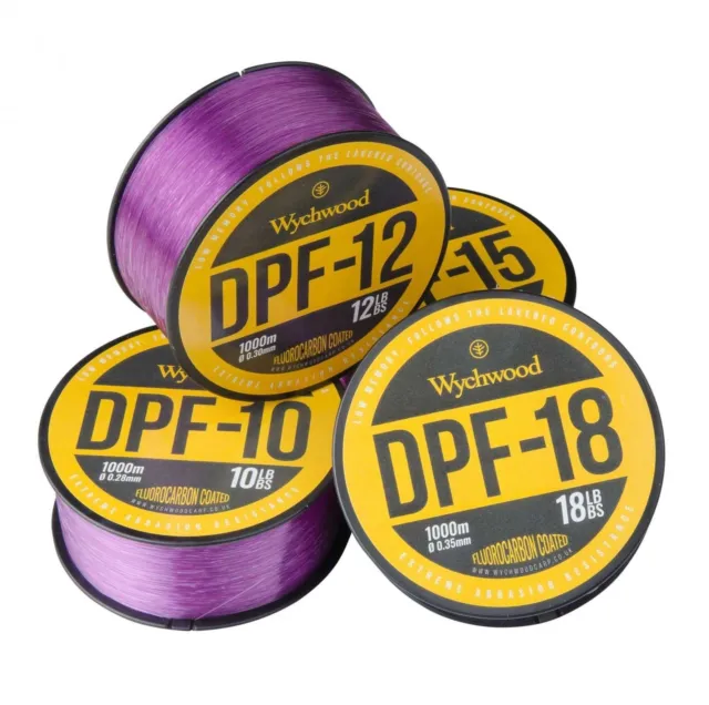 Wychwood Deep Purple DPF Carp Fishing Coated Fluoro Monofilament Mono Line 1000m