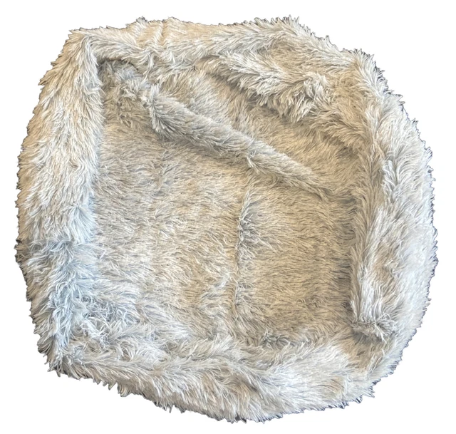 Barkbox 2-in-1 Memory Foam Donut Cuddler Dog Bed Cover Waterproof Size S Gray
