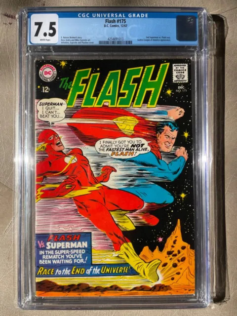 Flash 175 Cgc 7.5 2Nd Superman/Flash Race Classic Cover White Pages