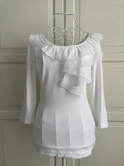 Review Long Sleeve White Top Size 6