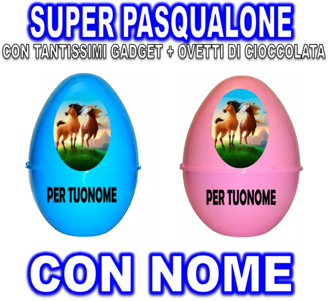 Spirit Super Pasqualone Sorpresone Uovo Di Pasqua Contenitore Cavallo Selvaggio