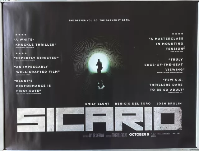 Cinema Poster: SICARIO 2015 (Adv Quad) Emily Blunt Josh Brolin Benicio Del Toro