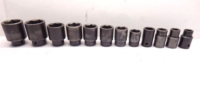 MAC Tools USA 12 Pc. 1/2” Drive Shallow Impact Socket Set 7/16 to 1 3/ 16"