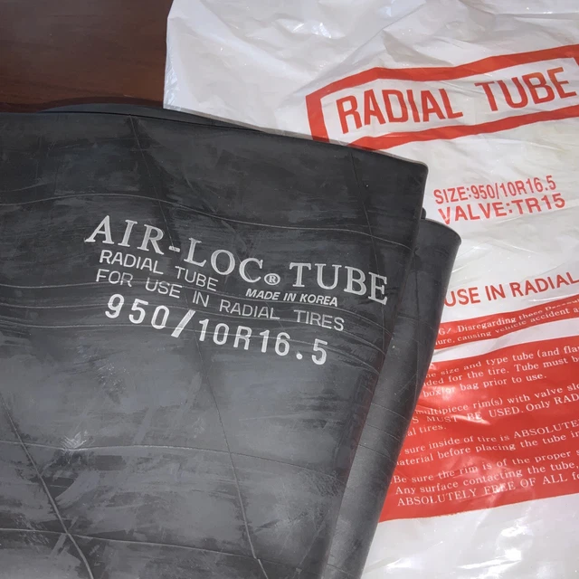 New Air-loc Radial Tube Size 950/10R16.5 Valve Is TR15