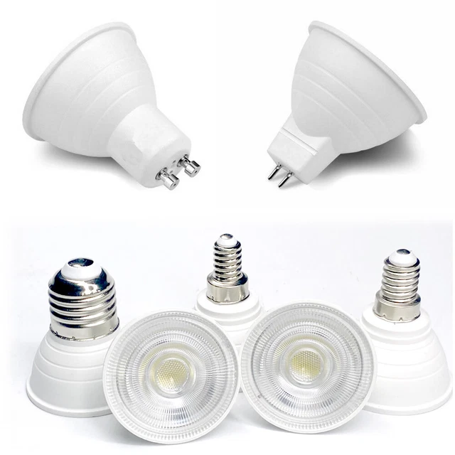 Dimmbar 7W GU10 MR16 GU5.3 E27 E14 E12 COB LED Strahler 220V Weiße Lampen