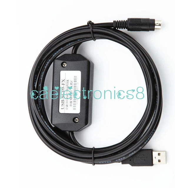 PLC PROGRAMMING USB-SC09-FX Cable For Mitsubishi MELSEC USB TO RS422 ...