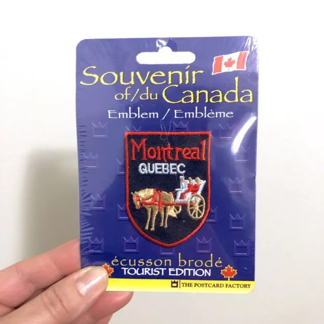 'Montreal QUEBEC Canada' SEW ON Cloth PATCH Souvenir TOURIST Embroidered BADGE