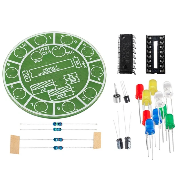 Bunte LED Lampenhülle für CD4017 Sound Control Elektronische Produktion