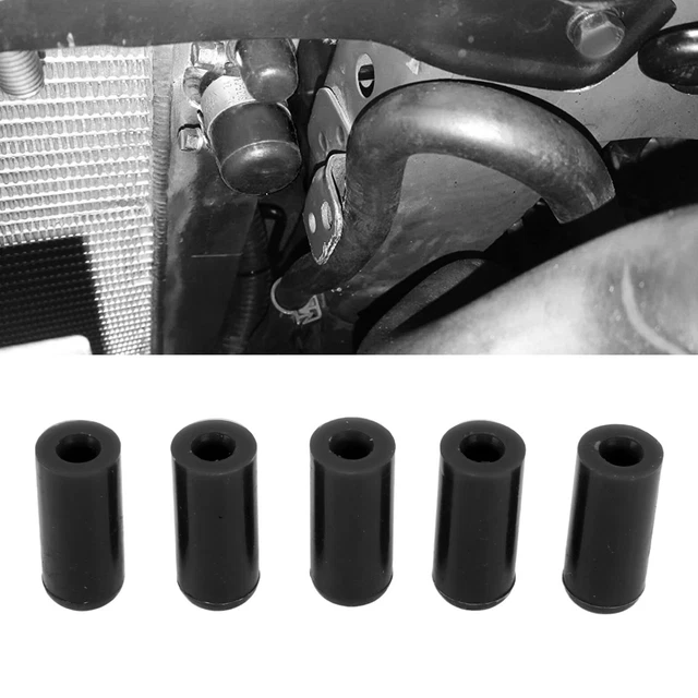 Copertura in silicone resistente al calore 10 pz estremità tubo di aspirazione nero 4 mm
