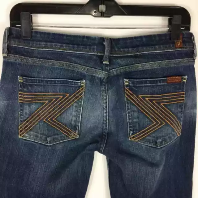 7 For All Mankind Jeans Women's Size 28 Flynt Crop Cropped Dark Wash U198055U