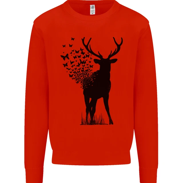Abstracto Mariposa Ciervo Ecology Medio Ambiente Hombre Jersey Sudadera