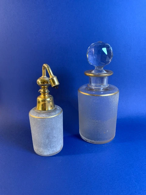 Baccarat garniture De Toilette En Cristal Teinté Rose à Côtes