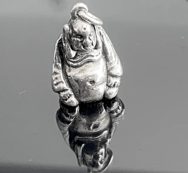Buddha Mönch Anhänger Charm 835er Silber massiv ca. 7g Maße ca. 1,8cm x1,5cm NEU