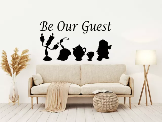 Wall Art Stickers Be Our Guest Home Decor Decals Words Quotes Sayings vinyl DIY