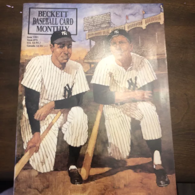 Dimaggio-Mantle Beckett Baseball Card Monthly Magazine June 1991 Issue #75