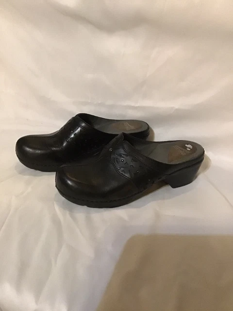 Dansko Shoes Womens EU 40/ US 9.5 Shyanne Mules Clogs Black Leather