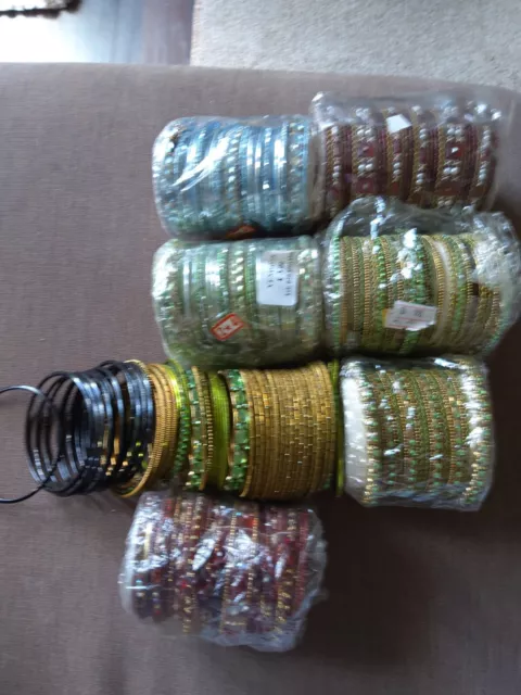 indian bangles 2.6, 2.4  (job lot) Assorted Colours