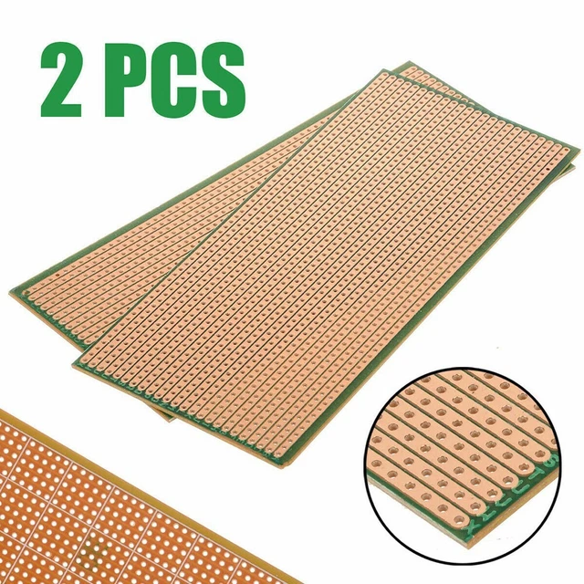 2er Pack unkostenstripplatten copperclad ohne geschnittene Leiterplattenplatine