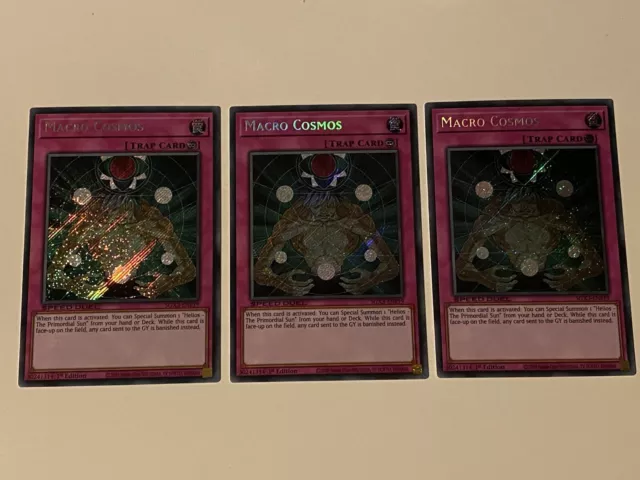 YuGiOh! 3 x Macro Cosmos - SGX3-ENF19 - Secret Rare 1st Edition - Playset