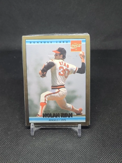 1992 Donruss Coca-Cola Coke NOLAN RYAN Angels 1975 #9 HOF - Sealed (2)