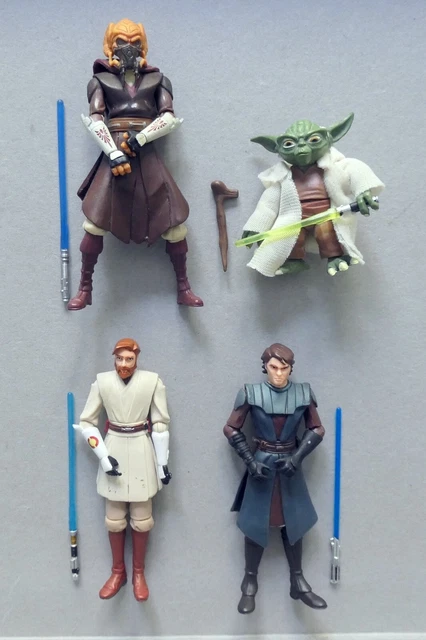 Figurine Star Wars 3.75 The Clone Plo Koon Yoda Obi-Wan Kenobi Anakin Skywalker
